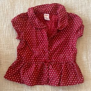 Adorable little girls heart top